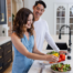 Apple cider vinegar health benefits and uses, couple making salad