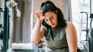 Woman after working out